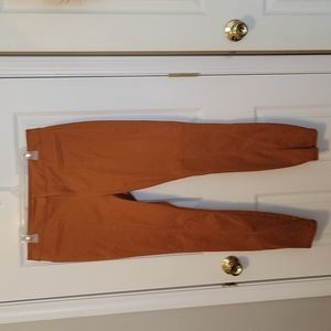 Loft Outlet skinny ankle sateen pants amber size 10